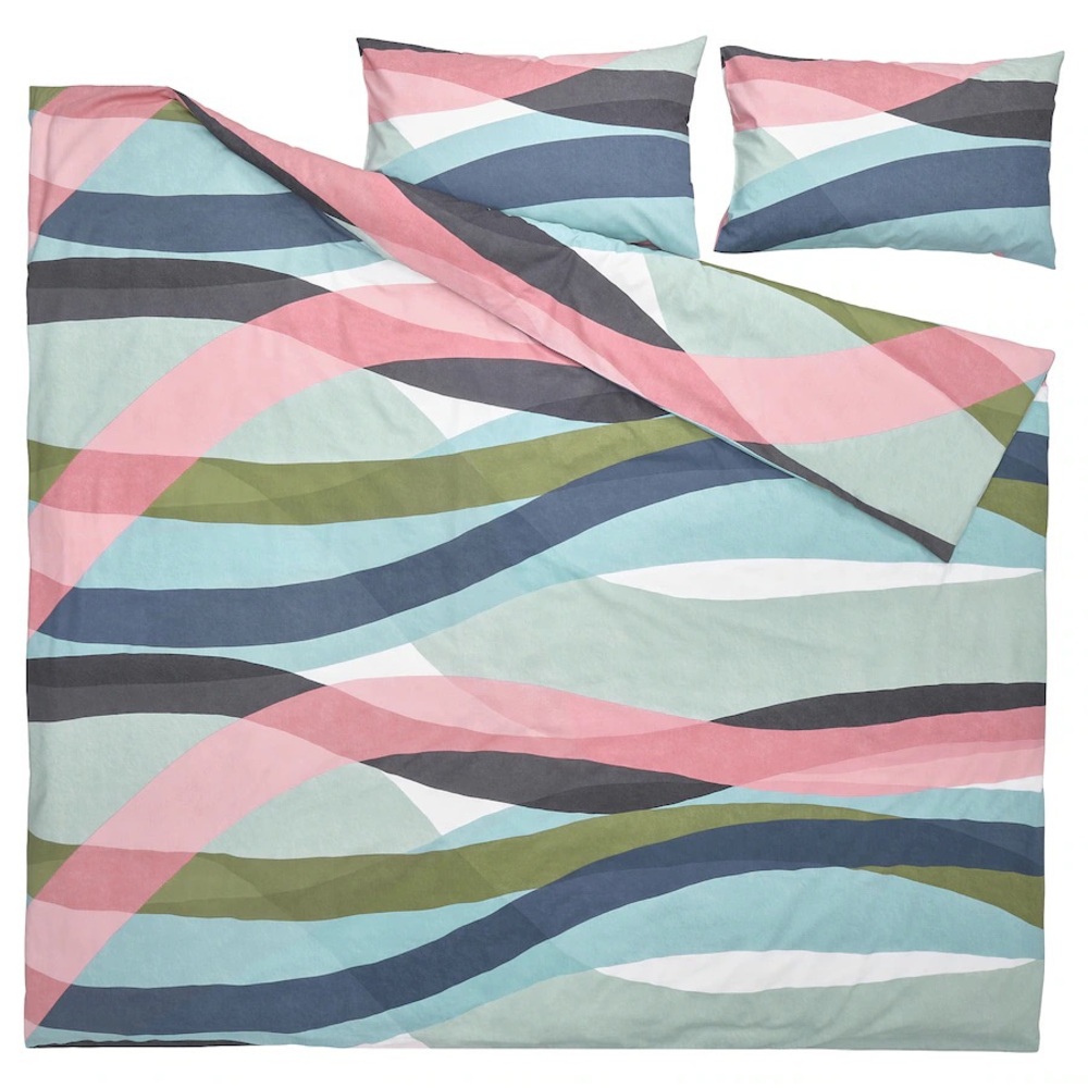 SVALSTJÄRTAR Duvet cover and pillowcases, King Size
